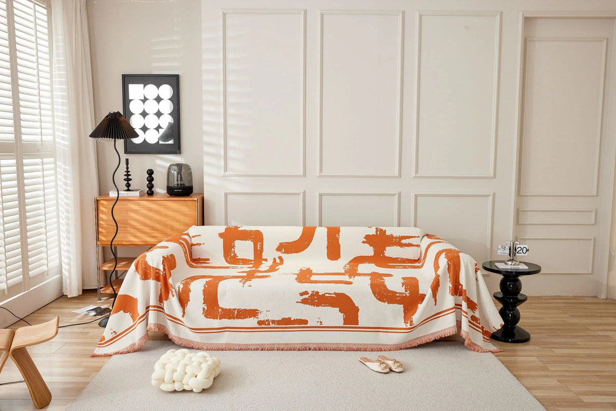 Sofaüberwurf Skymoore – Orange – Ansicht 1