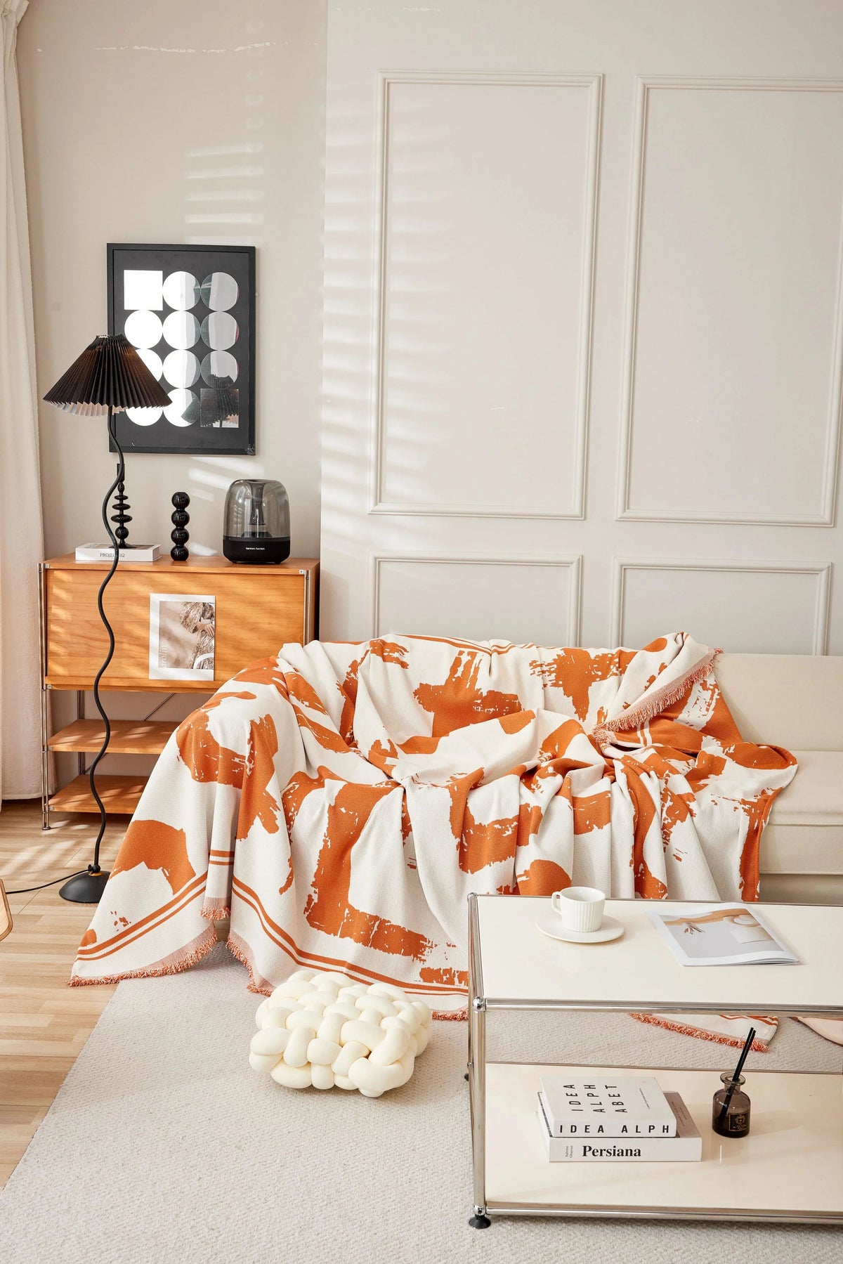 Sofaüberwurf Skymoore – Orange – Ansicht 4
