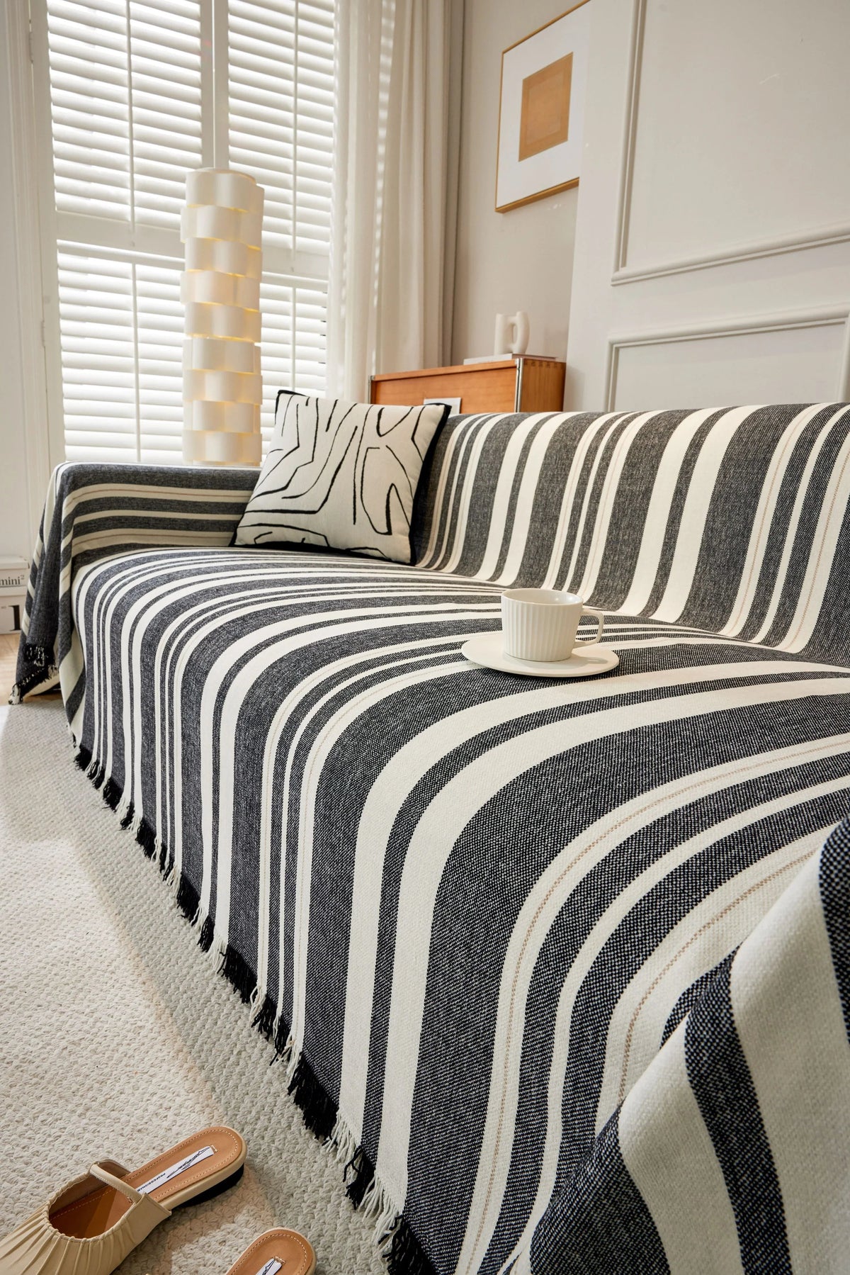 Sofaüberwurf Striniara – Schwarz – Ansicht 3