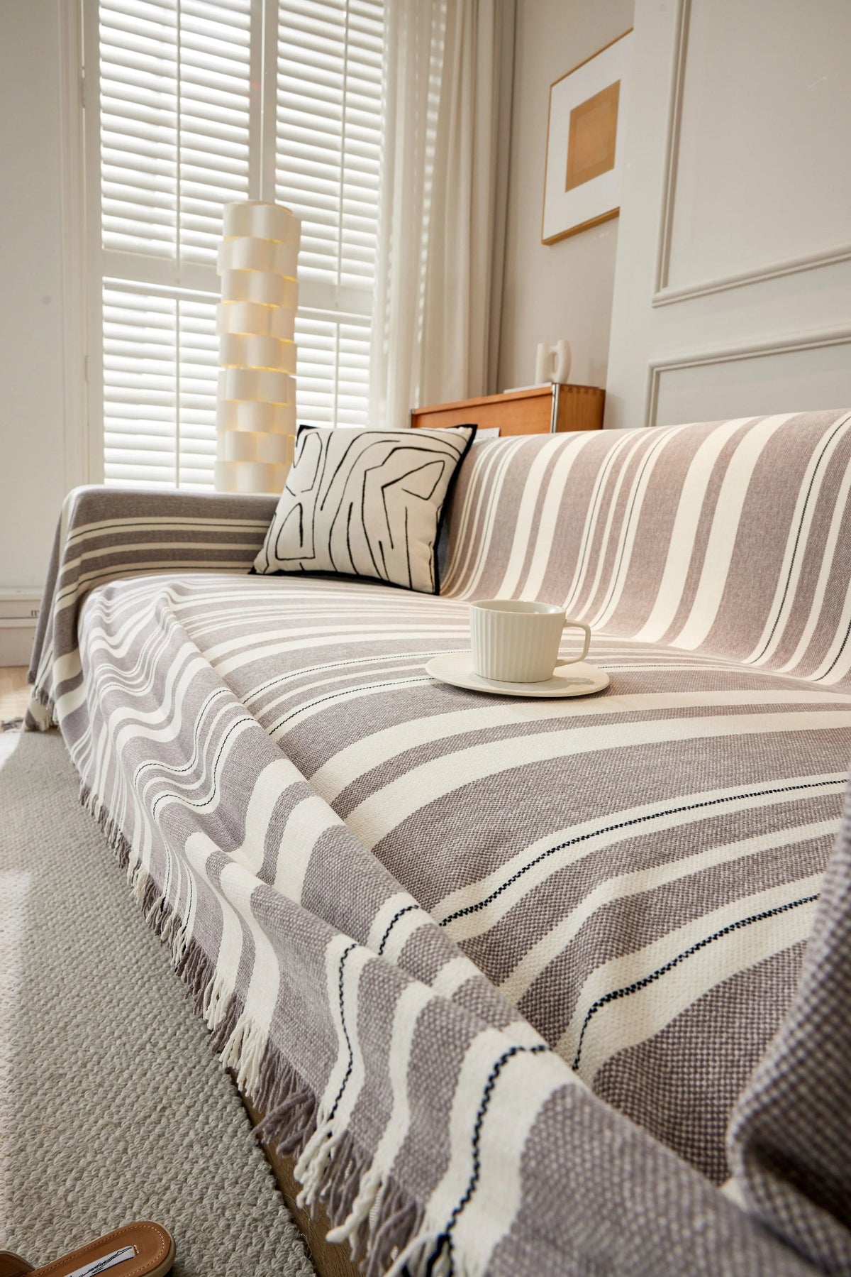 Sofaüberwurf Striniara – Braun – Ansicht 3