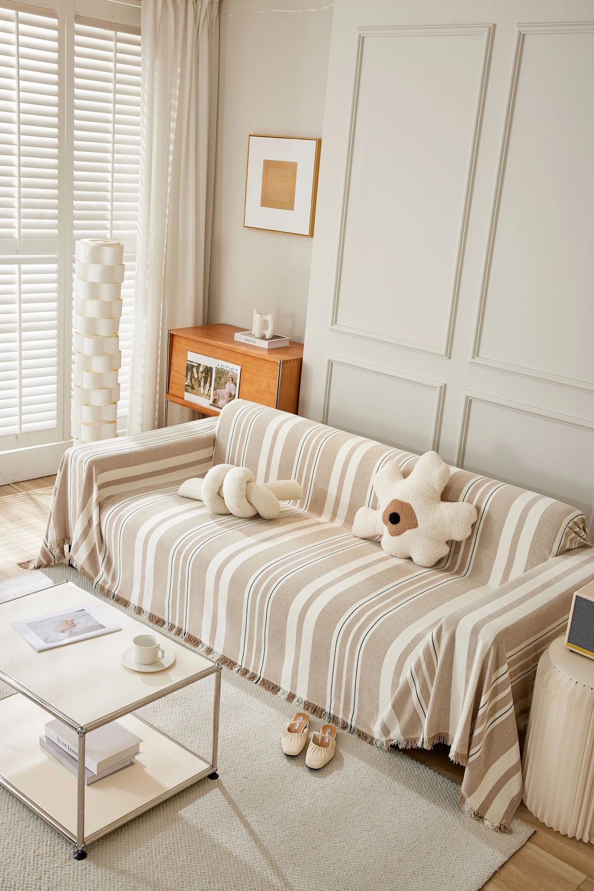 Sofaüberwurf Striniara – Sandbeige – Ansicht 2