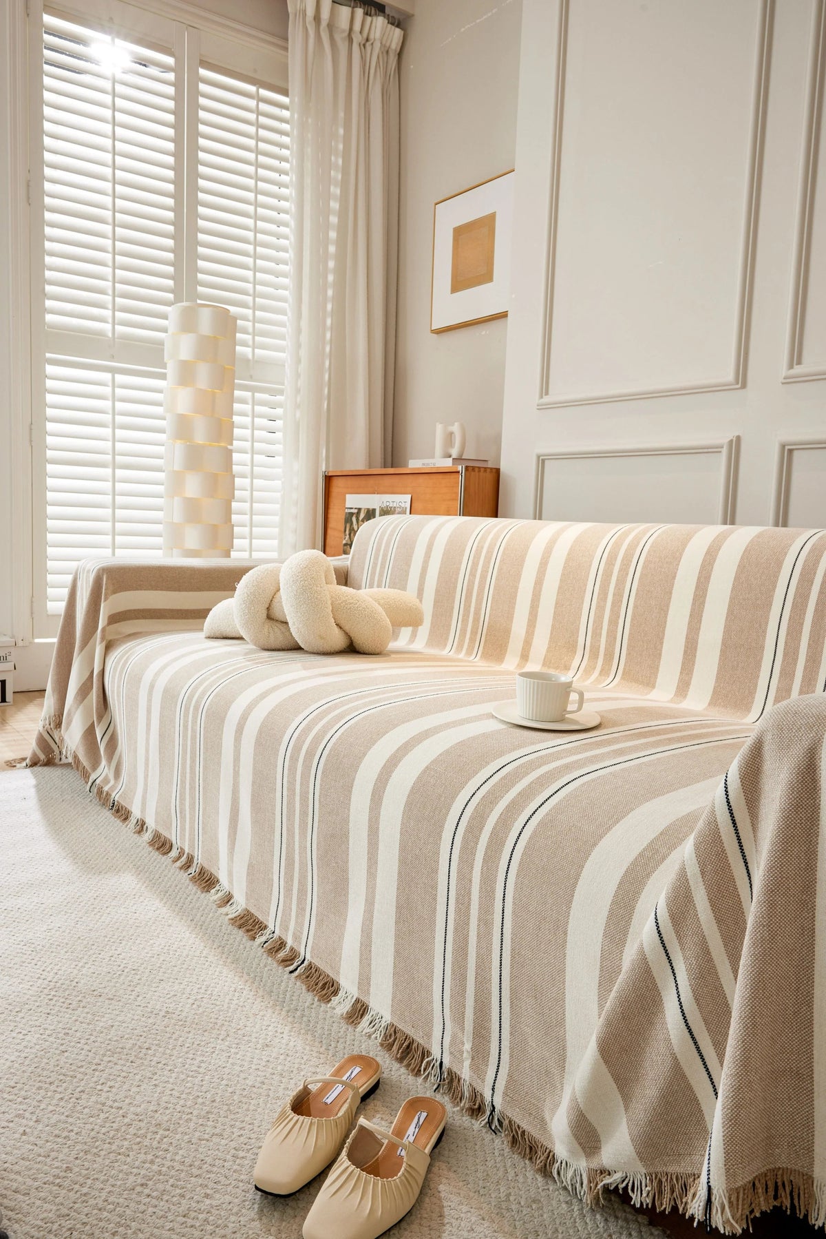 Sofaüberwurf Striniara – Sandbeige – Ansicht 3