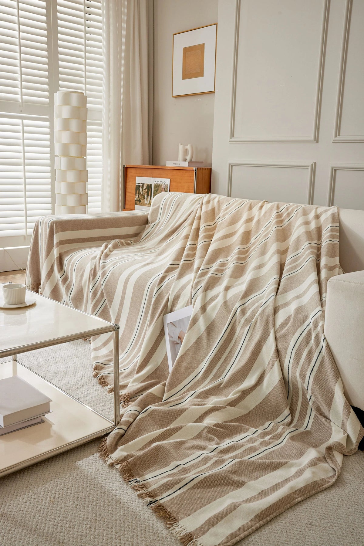 Sofaüberwurf Striniara – Sandbeige – Ansicht 4