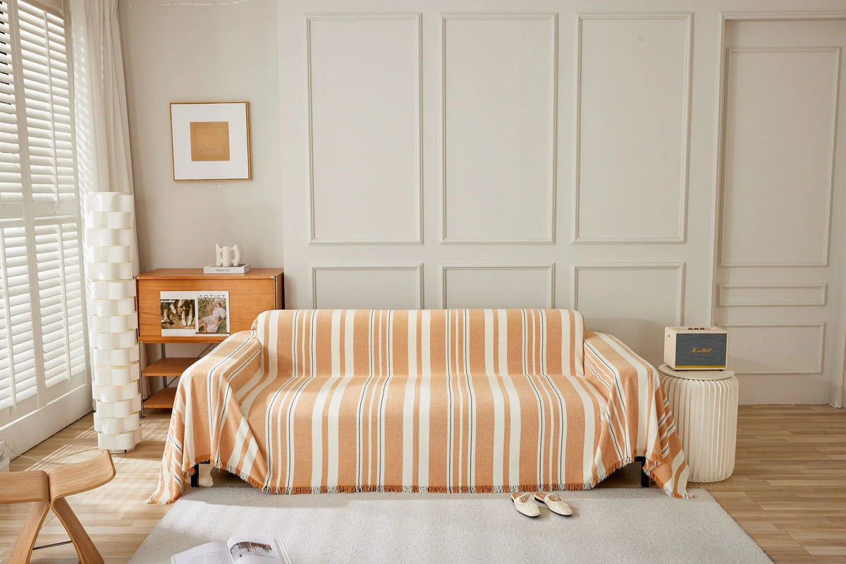 Sofaüberwurf Striniara – Orange – Ansicht 1