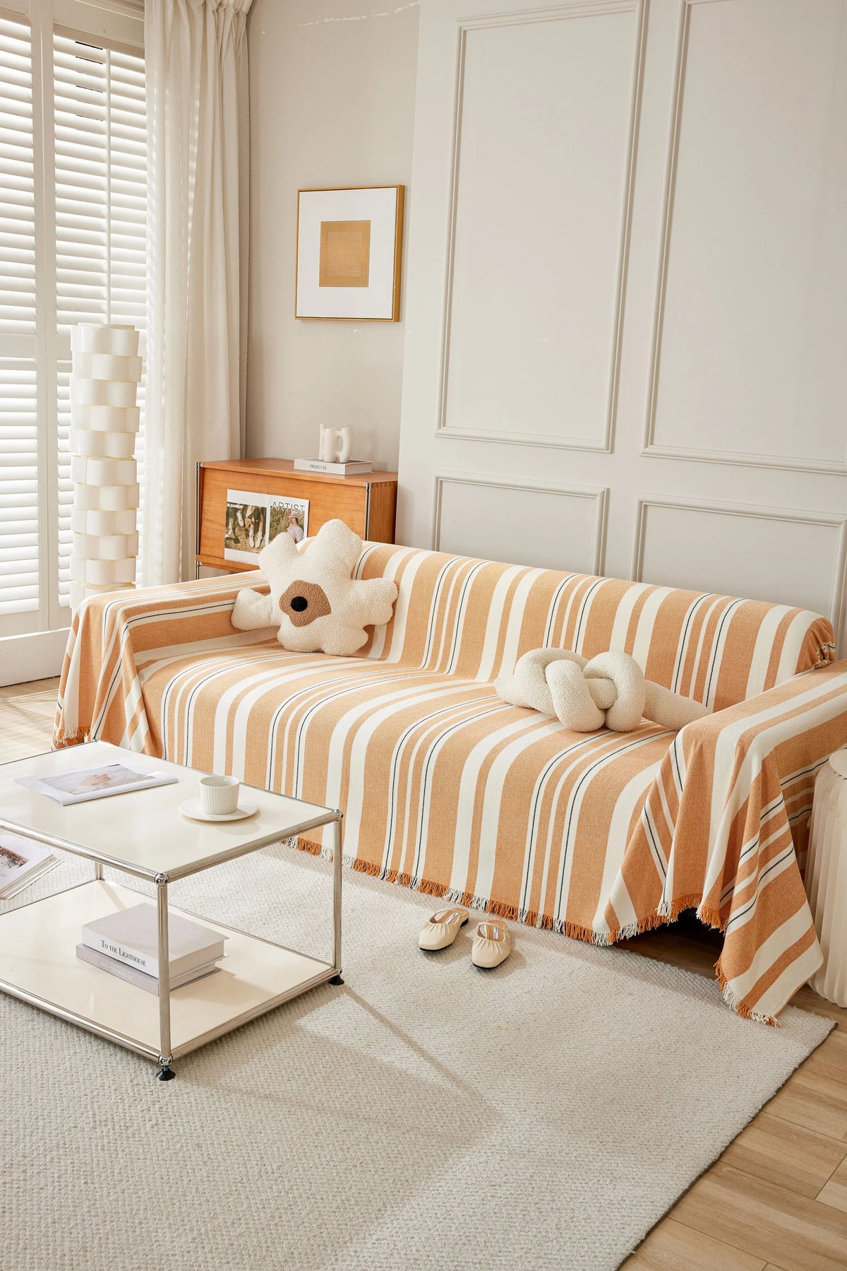 Sofaüberwurf Striniara – Orange – Ansicht 3