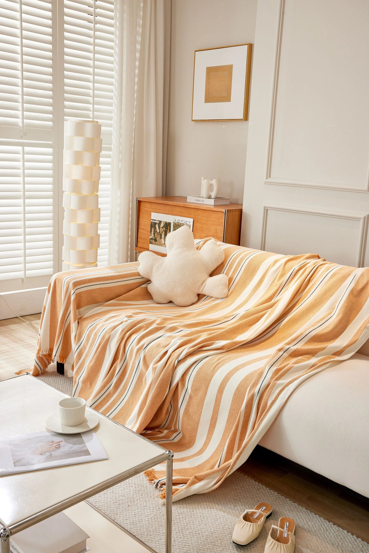 Sofaüberwurf Striniara – Orange – Ansicht 4
