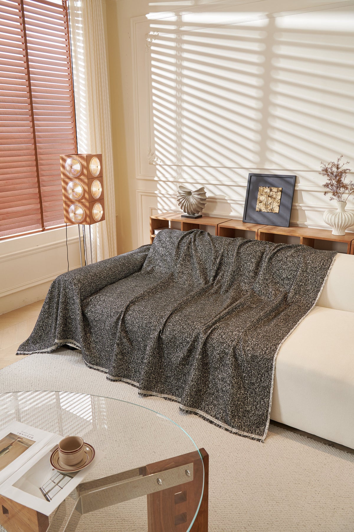 Sofaüberwurf Tressa – Schwarz – Ansicht 3