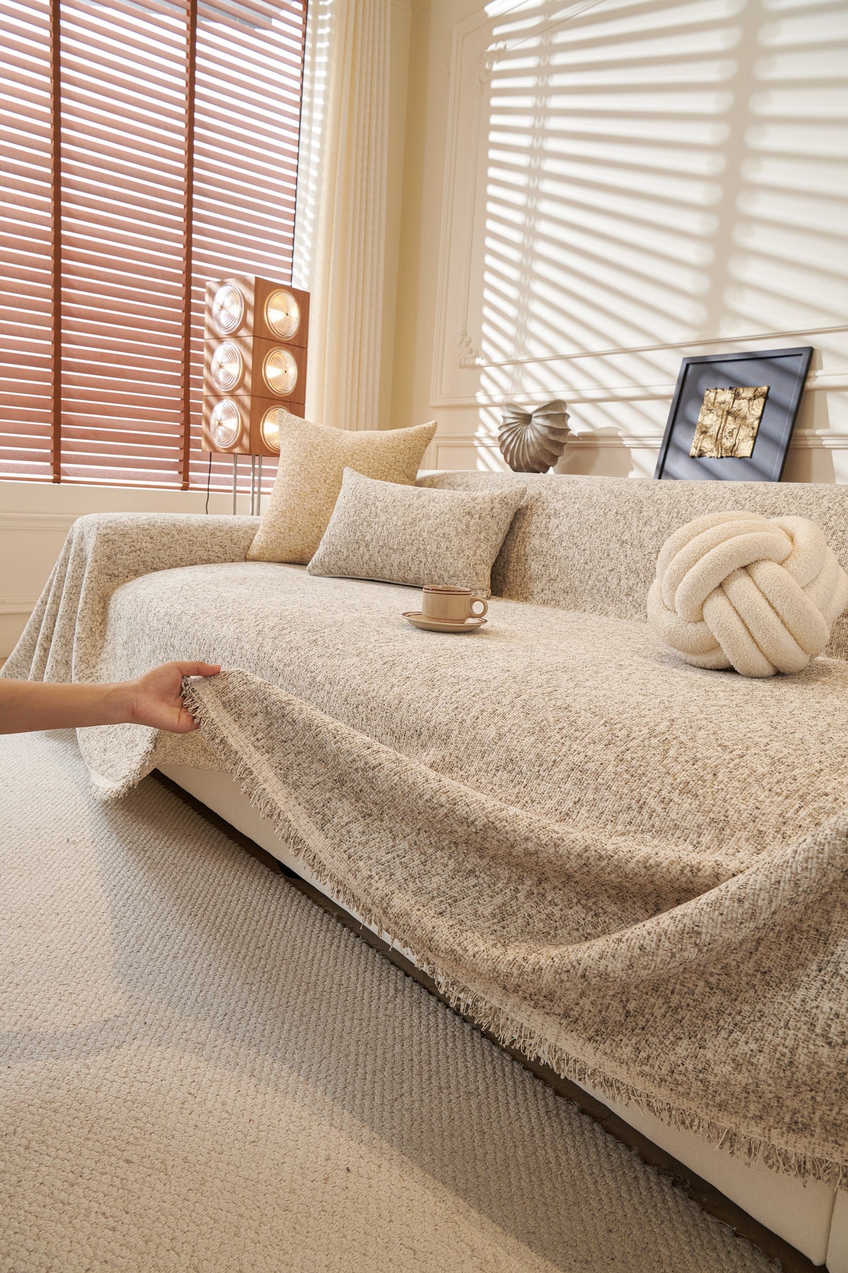 Sofaüberwurf Tressa – Grau – Ansicht 5