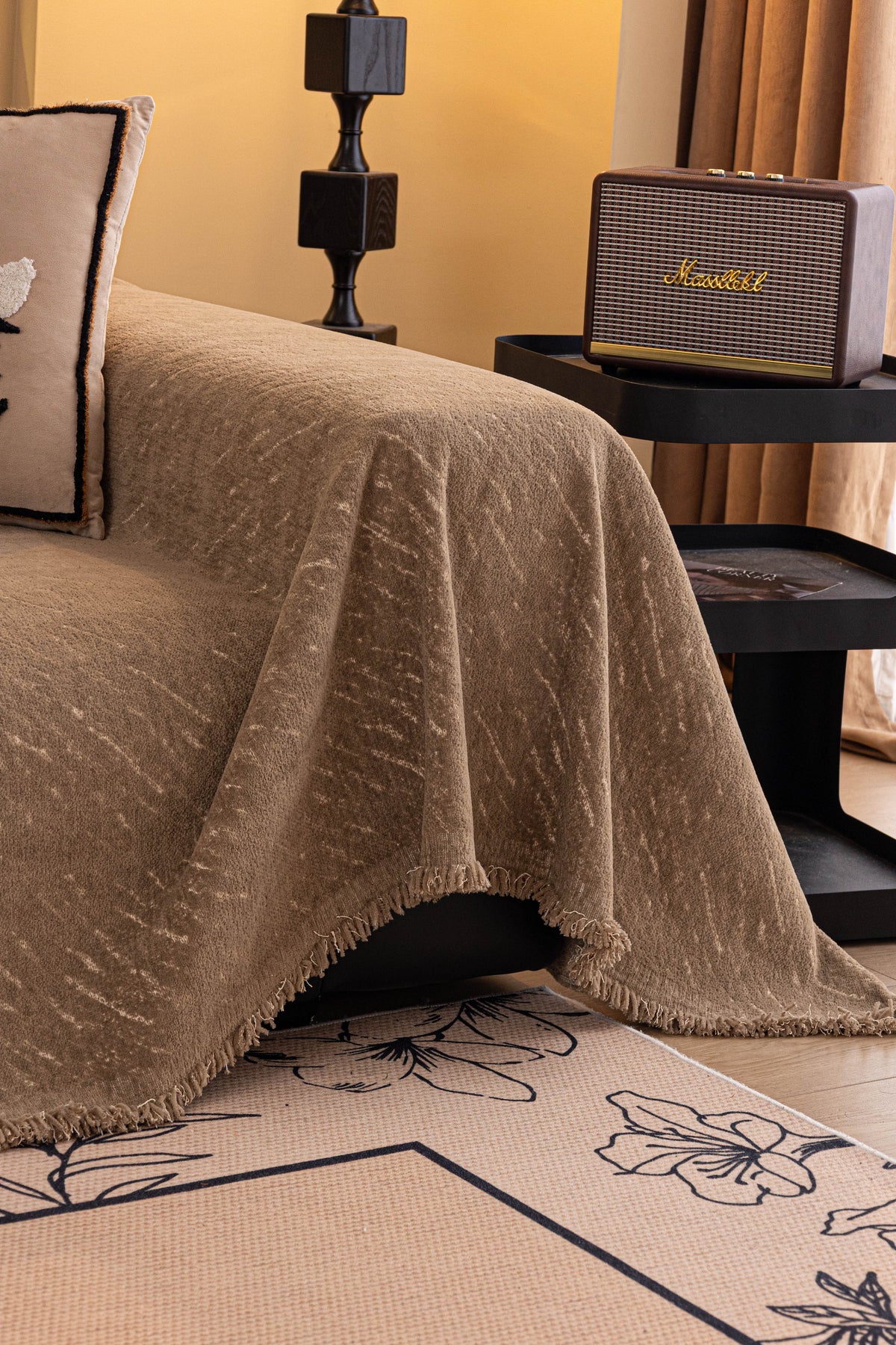 Sofaüberwurf Velmora – Sandbeige – Ansicht 8