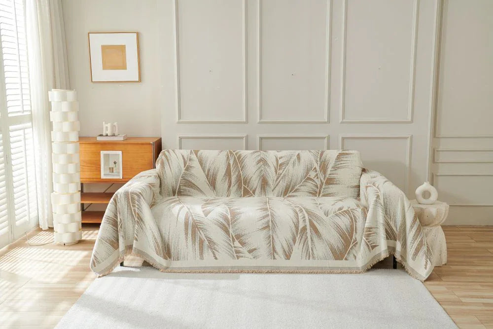 Sofaüberwurf Yeluxe – Beige – Ansicht 1