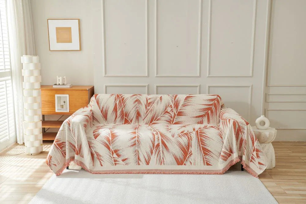 Sofaüberwurf Yeluxe – Terrakotta – Ansicht 1